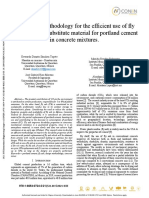 Design of A Methodology For The Efficient Use of Fly Ash As A Partial Substitute Material For Portland Cement in Concrete Mixtures