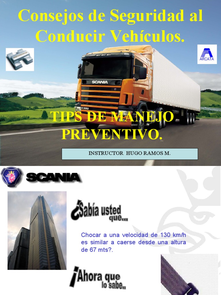 Tips de Manejo Preventivo Scania | PDF | Neumático | Vehículo de motor