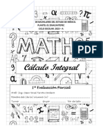 Cálculo Integral: 1 Evaluación Parcial