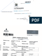 Certifticate Ot Irncorporation: Noworks Tours and Travel Limited (Limited by Shares) Oee