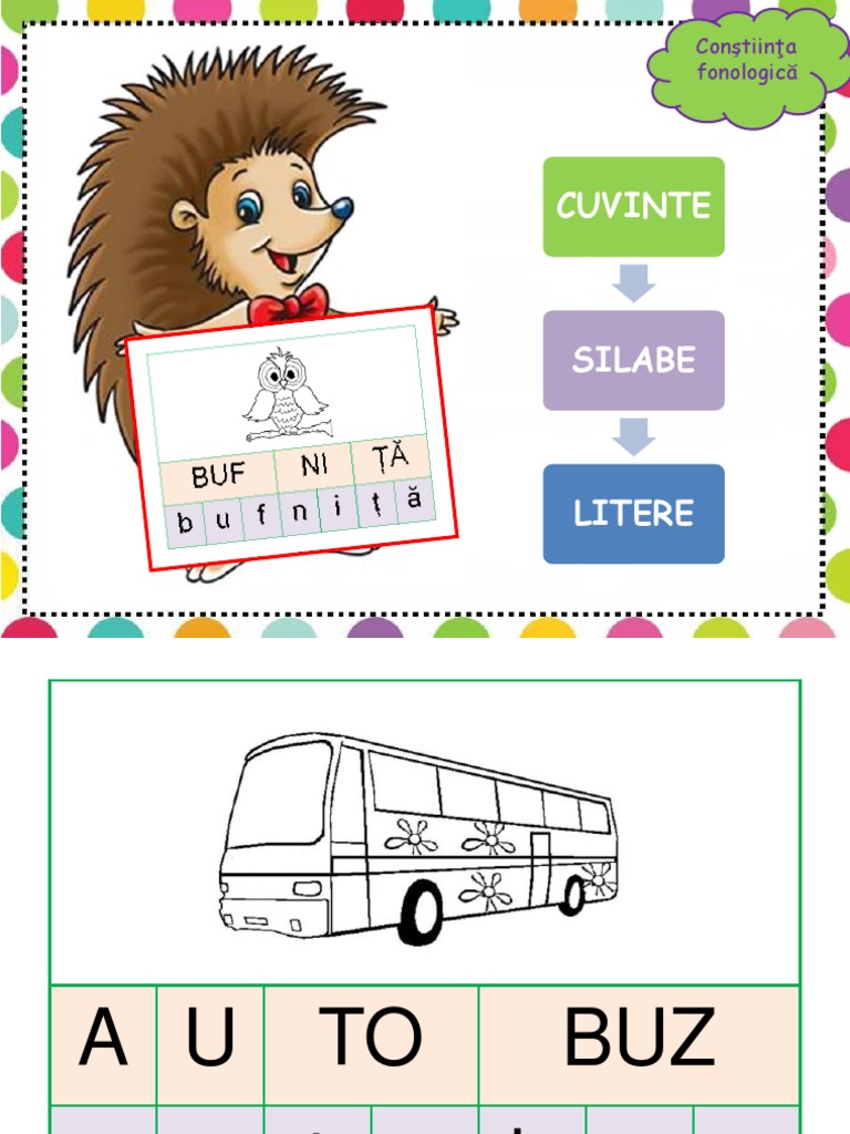 Cuvinte Silabe Litere | PDF