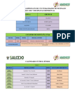 Calendario de Juego de Culturalidades Municipales 2022