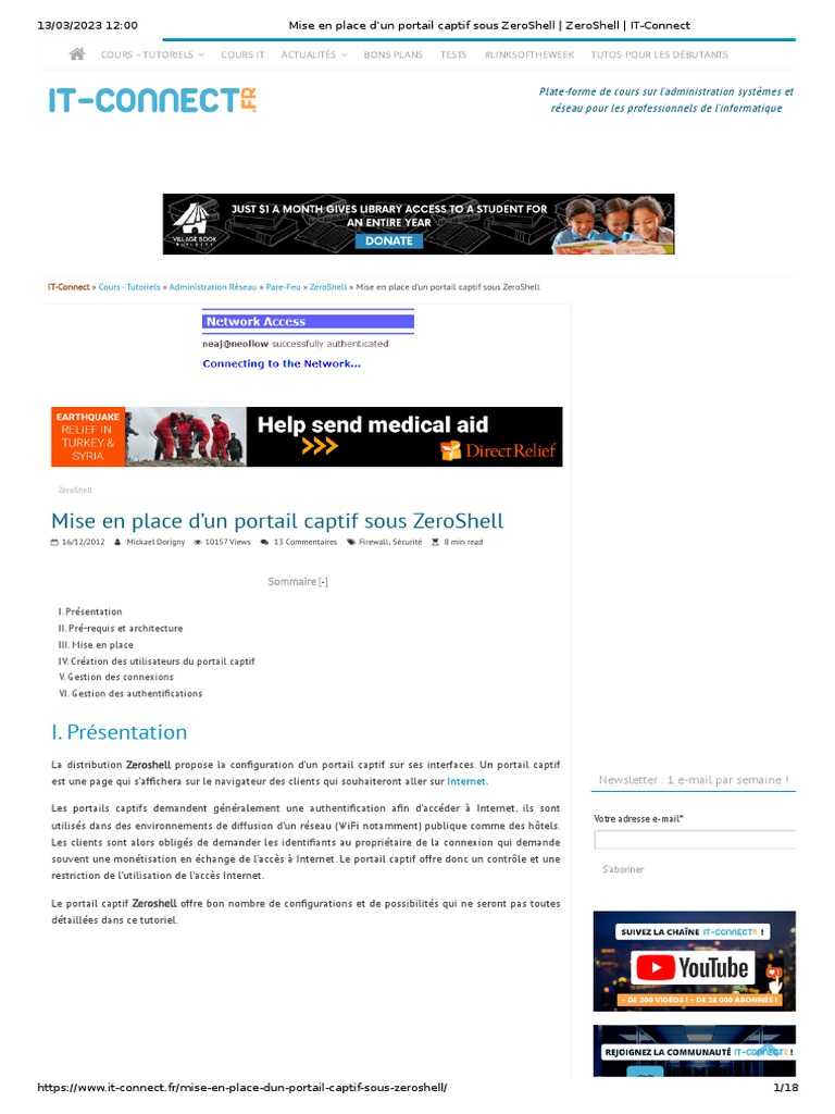 Mise en Place D'un Portail Captif Sous ZeroShell - ZeroShell - IT ...