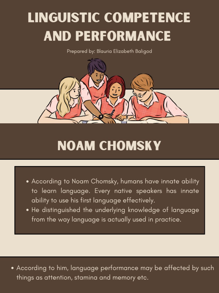 Chomsky on Linguistic Competence vs Performance | PDF