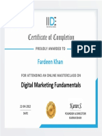 Digital Marketing Fundamentals MasterClass Certificate - IIDE