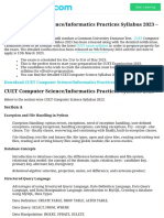 CUET Computer Science - Informatics Practices Syllabus 2023 - Get PDF Now