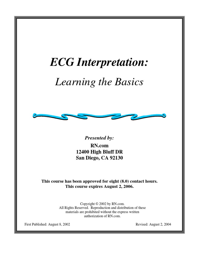 ECG Interpretation Book PDF Heart Valve Electrocardiography