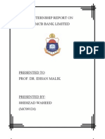 Internship Report at MCB Bank Limited