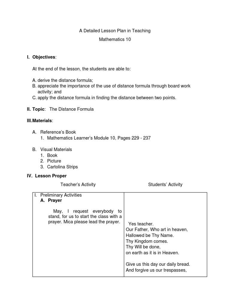 Distance Formula PDF | PDF | Cartesian Coordinate System | Lord's Prayer