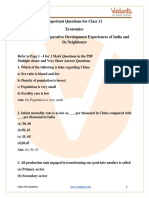 Important Questions For CBSE Class 11 Indian Economic Development PDF