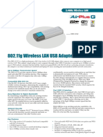 802.11g Wireless LAN USB Adapter