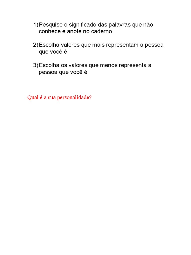 Pesquise o Significado Das Palavras Que Não Conhece e Anote No Caderno ...