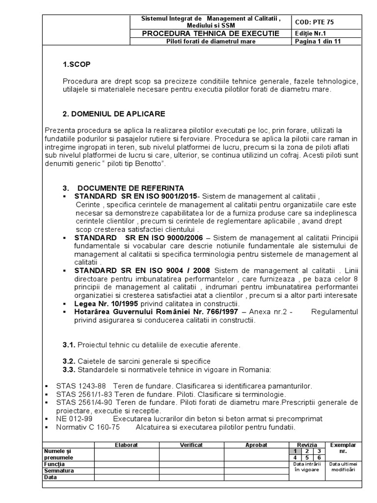 PTE 75 Piloti Forati | PDF