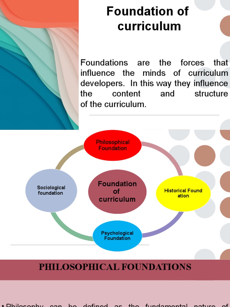 Foundation of Curriculum. PDF Philosophy Of Education Curriculum