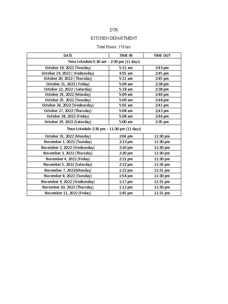 Daily time record pdf