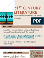 Philippine 21st Century Literature Regions and Authors