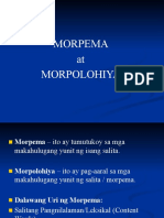 Morpema Morpolohiya