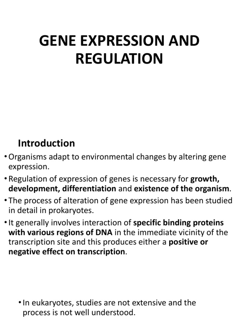 Regulation of Gene Expression A Comprehensive Review of the Mechanisms