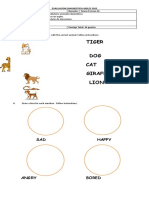 Evaluacion Diagnostica Ingles 3° Basico