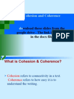 Cohesion and Coherence - Reduced
