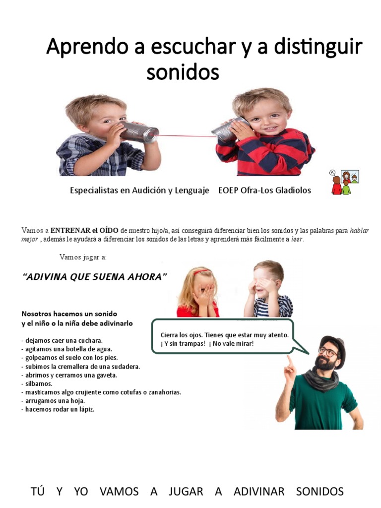 Aprendo A Escuchar y A Distinguir Sonidos Especialistas en Audicion y ...