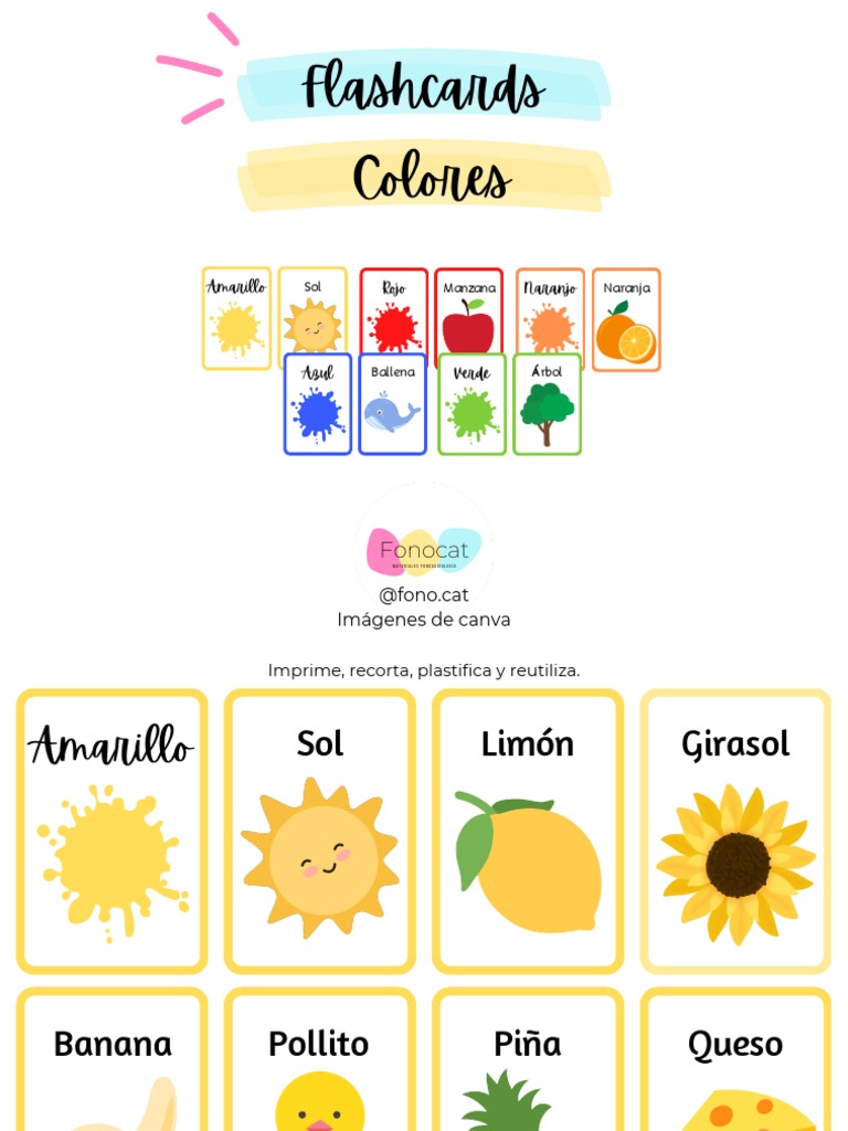 Flashcards Colores | PDF