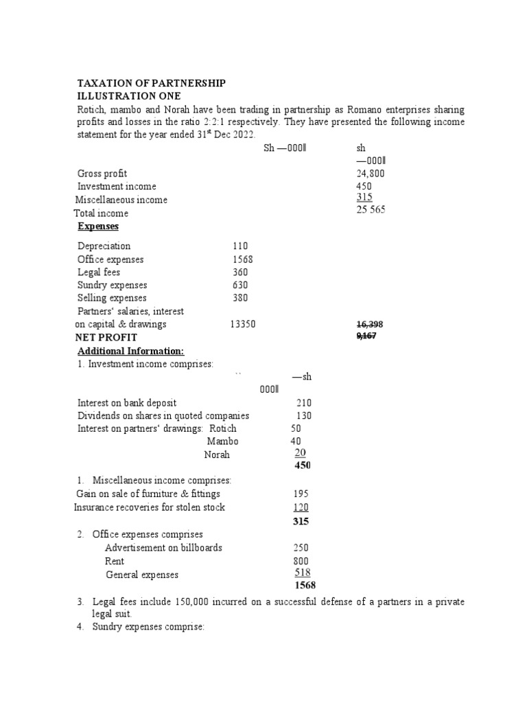Partnership and Farming Taxation Analysis | PDF | Expense | Taxes