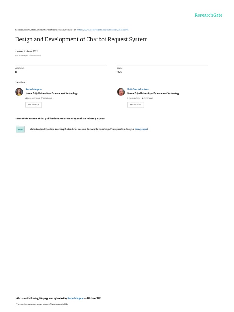 Chatbot Request System Design | PDF | Graphical User Interfaces | Websites