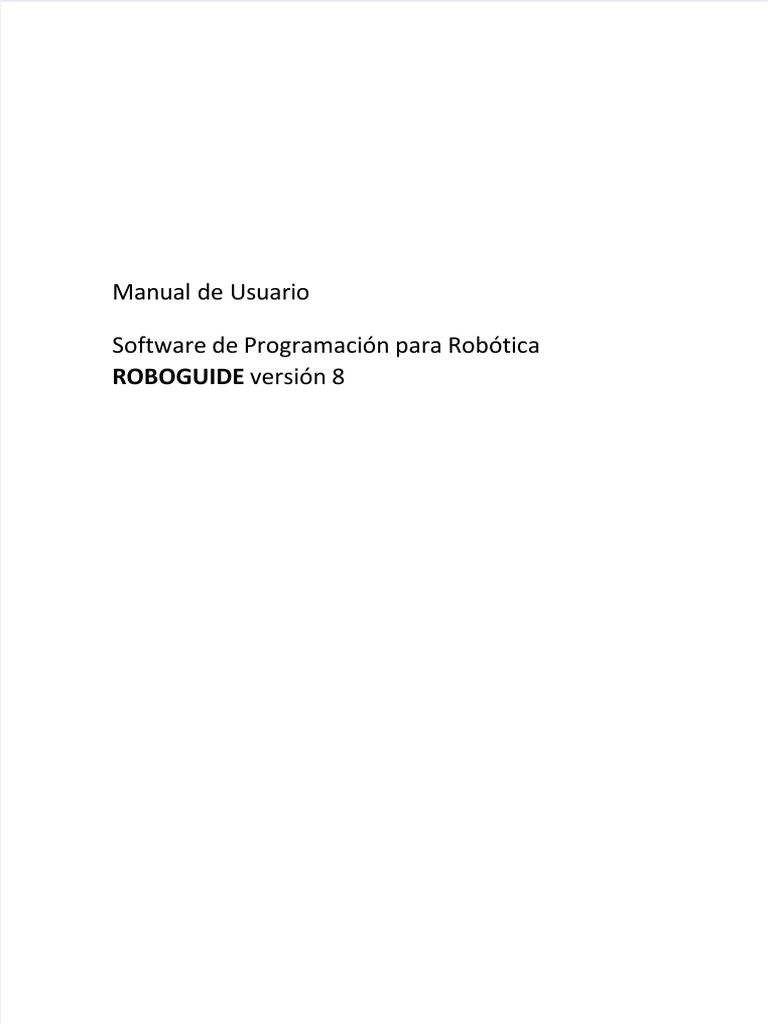 Guía de Uso de ROBOGUIDE V8 | PDF | Ventana (informática) | Robot
