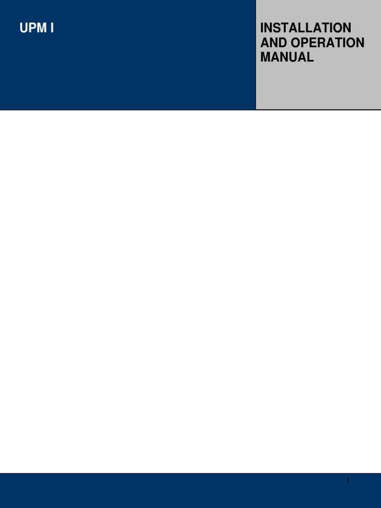 FHP Upm I PDF Switch Thermostat