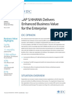 IDC - SAP S - 4HANA Delivers Enhanced Business Value For The Enterprise