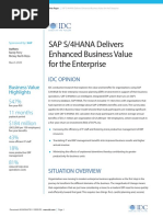 IDC - SAP S - 4HANA Delivers Enhanced Business Value For The Enterprise