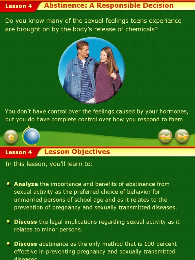 Abstinence PDF Adolescence Human Sexual Activity