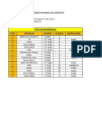 Lista de Materiales Tanque Cisterna