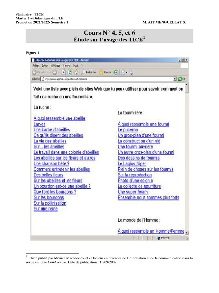 Tice M1 Didactique - Cours NÂ° 4, 5 Et 6 | PDF | Recherche d ...