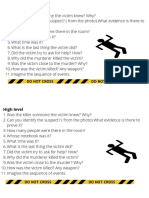 Crime Scene Questions - High Level PDF