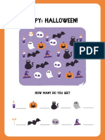 Orange, Purple and White Fun I Spy Halloween Counting Worsheet PDF