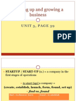 Unit 3 - Starting Up and Growing A Business