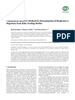 Validation of An HPLC Method For Determination of Bisphenol-A PDF