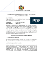 Sentencia constitucional sobre amparo por despojo de propiedad