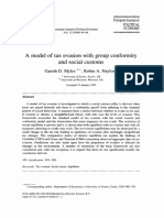 Normas Sociais - A Model of Tax Evasion and Social Costums PDF
