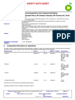 Safety Data Sheet for Unleaded Gasoline