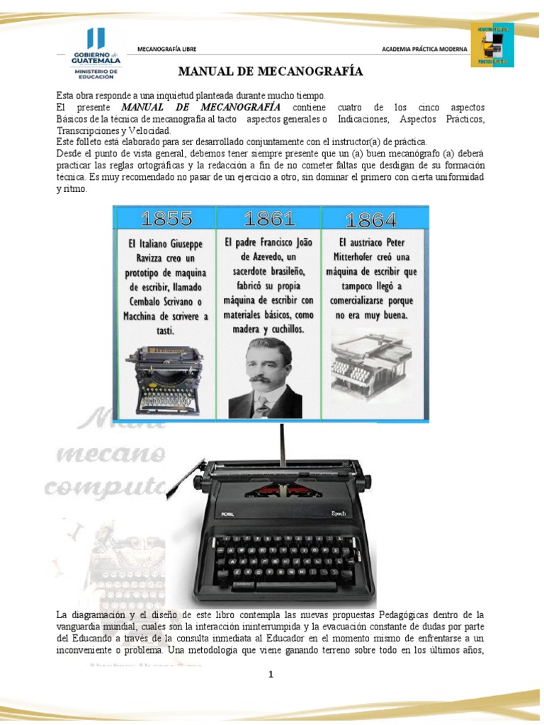 Curso Libre, PDF, Máquina de escribir