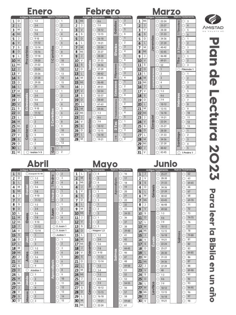 Plan de Lectura 2023 | PDF | Viejo Testamento | Textos Religiosos