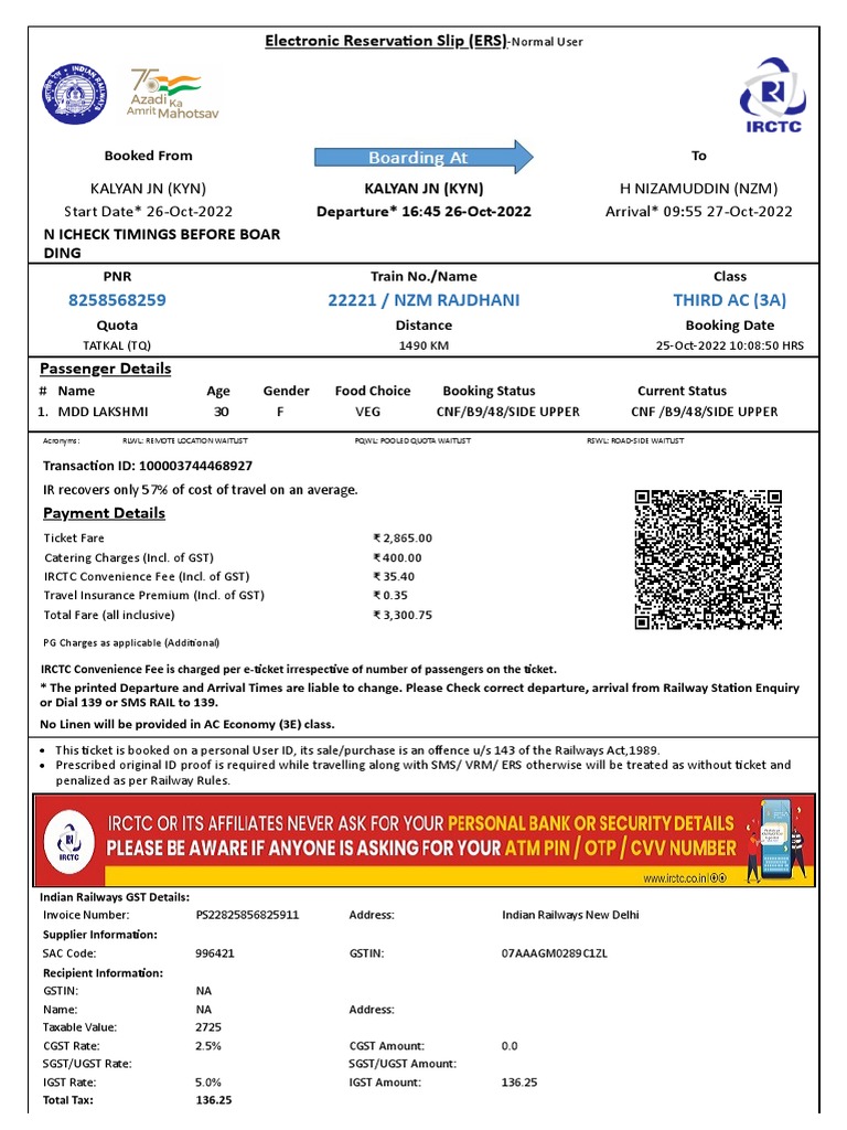 Train Ticket Wife Pdf Identity Document