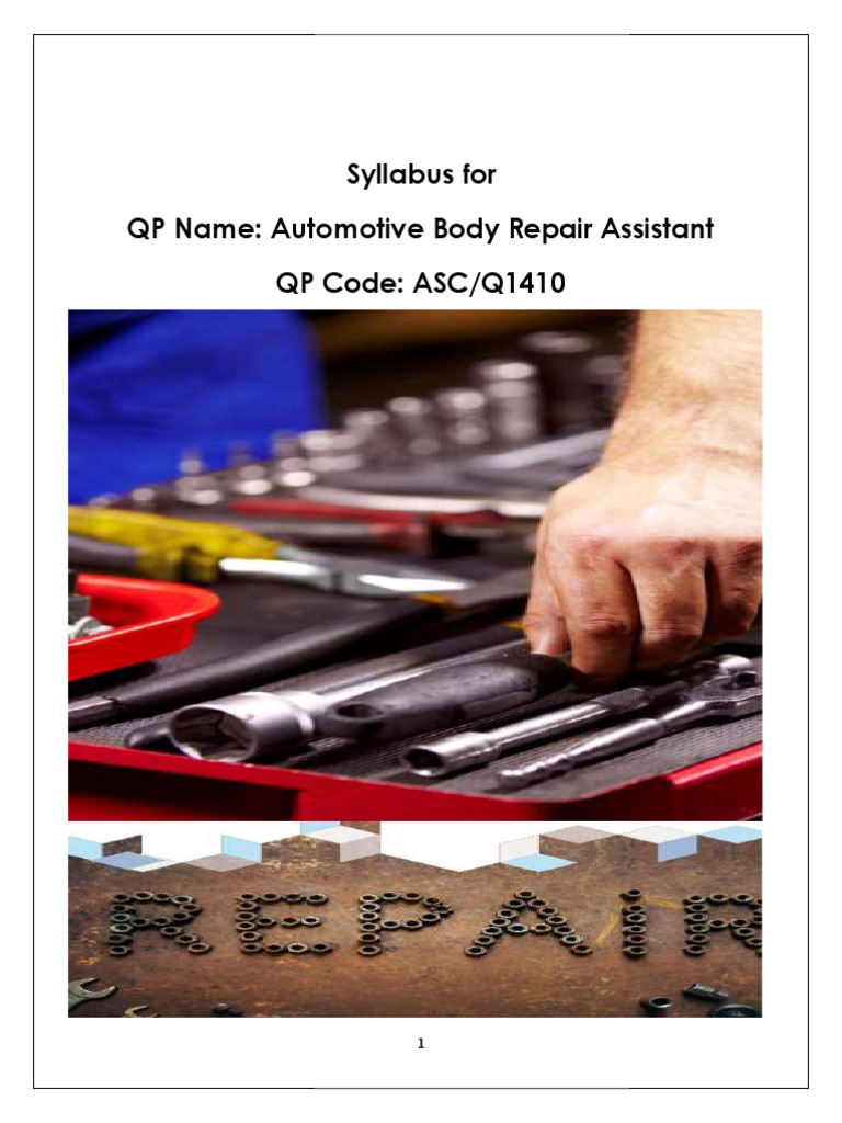 Automotive Body Repair Assistant Guide | PDF | Communication | Waste