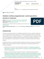 Diabetes mellitus previa a la gestación_ control glucémico durante el embarazo - UpToDate