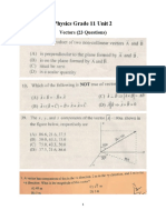 Physics Grade 11 Unit 2 Vectors