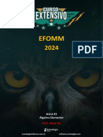 Aula 01 - Álgebra Elementar - EFOMM 2024 PDF