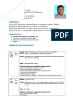 CV Technicien Génie Civil 2022 PDF